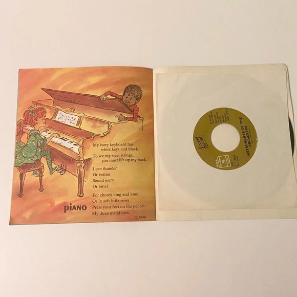 Vintage 1968 Instruments of the Orchestra 7  Inch Record and Book Columbia - Picture 9 of 16
